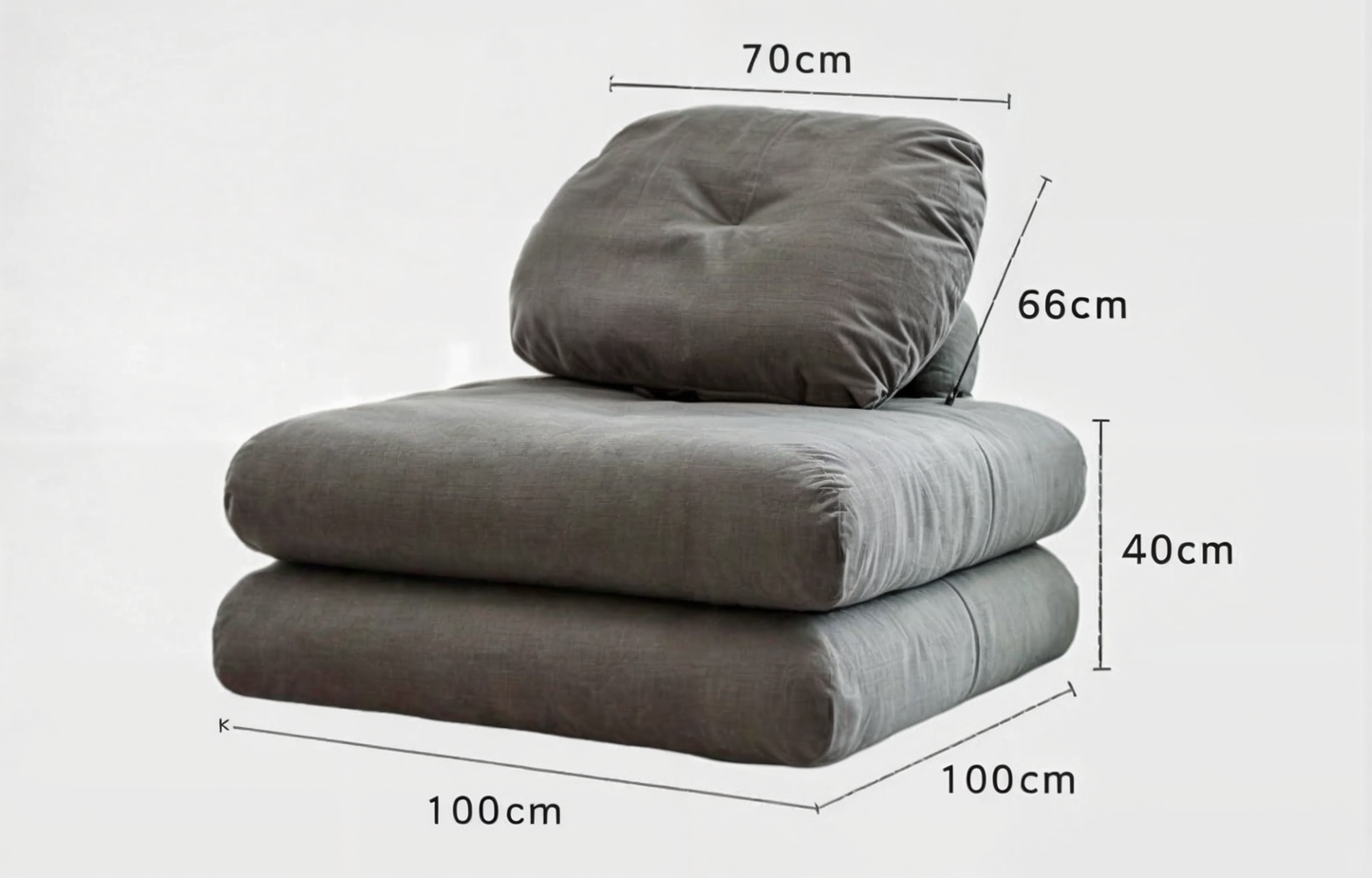 Canapé Poof Transformable, Coton Cool
