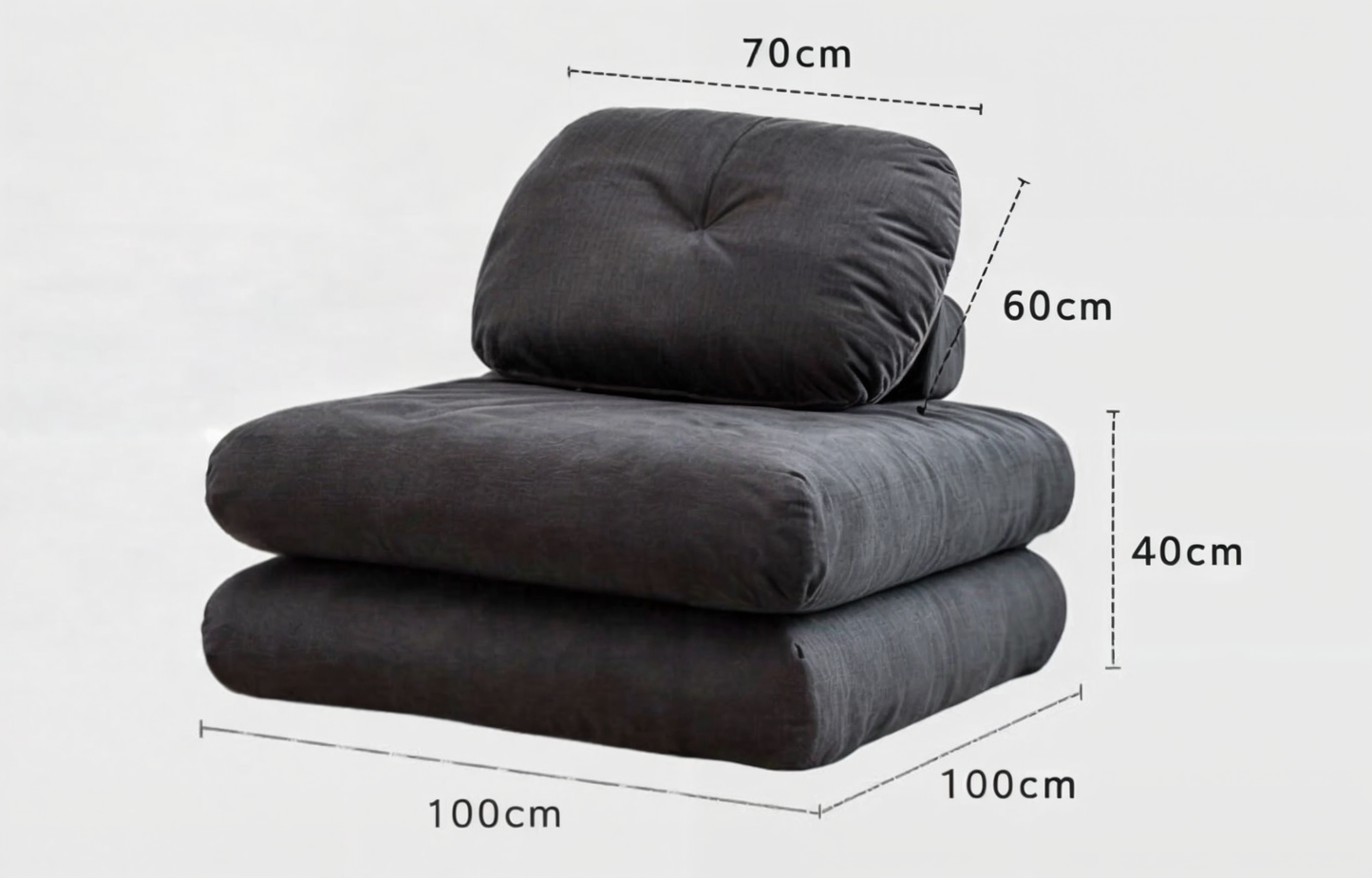 Canapé Poof Transformable, Coton Cool